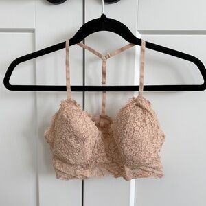 AERIE Beige Pink Lace Bralette